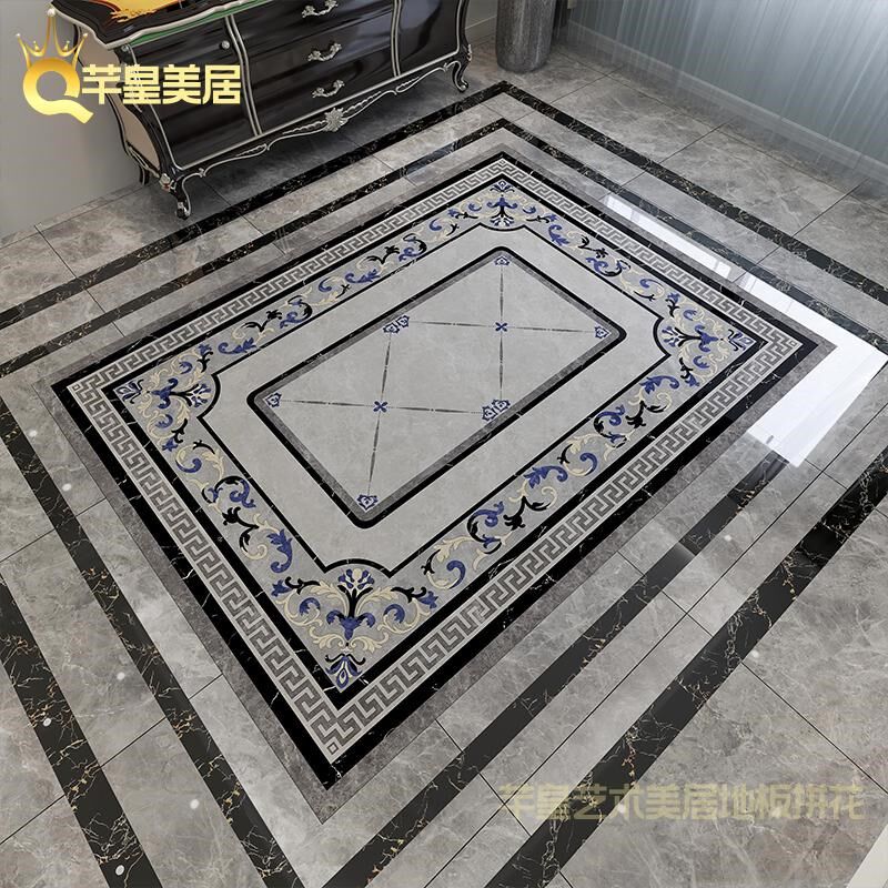 过道无限拼抛晶砖地毯砖欧式客厅地砖拼花瓷砖入户玄关拼图地砖