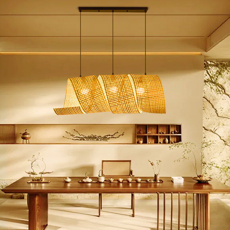 新中式吧台长条竹艺m吊灯禅意茶室餐厅日式竹编灯中式前台民宿竹,家装灯饰光源,酒店/宴会厅/餐饮吊灯,淘宝优惠券,粉丝福利购,淘宝优惠卷