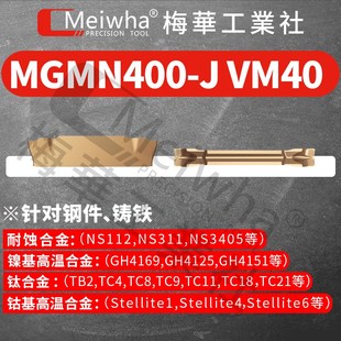 梅华钛合金不锈钢火钢车床MGMN300切槽切断车刀片2 4mm机夹刀头
