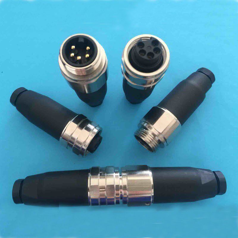 镀金七分之八变送器7/8防水接插线连接线航空插头3针4孔供应