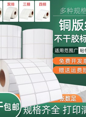 DAT铜版不干胶纸40*25 50*10 15 19 20 25 30 35 40 45 50tsc条形