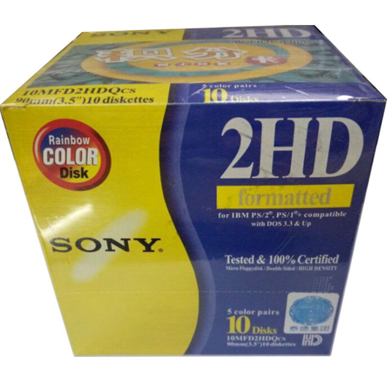 老包装 SONY OEM 1.44M 3.5寸 单片装 磁盘 软盘 绣花机纺织机用