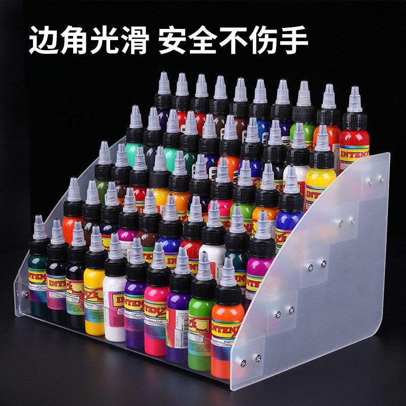 亚克力纹身色料展示架纹身色料架化妆品收纳纹绣纹身色料整理架