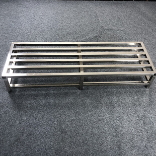 不锈钢厨房置地式置物架25cm高长方形米面架汤桶架锅架座架托架