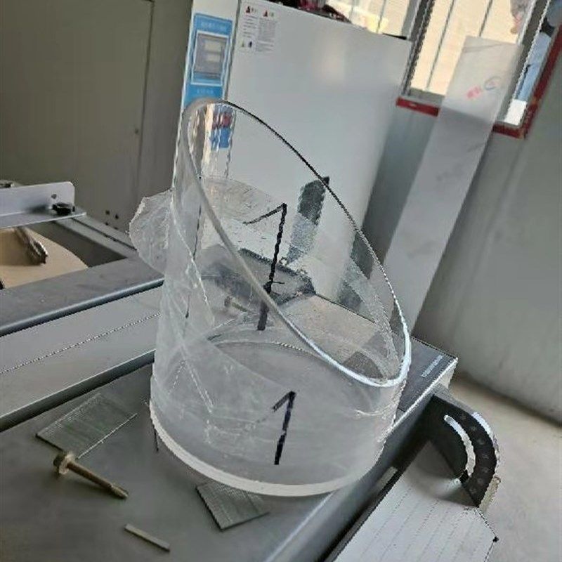 高透明亚克力管大口径超厚超大圆柱有机玻璃管透明圆筒防尘罩法兰