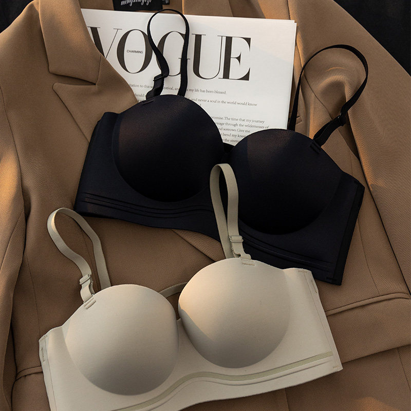 无肩带内衣女防滑聚拢小胸显大不空杯胸罩半杯无痕光面简约文胸,女士内衣/男士内衣/家居服,文胸,淘宝优惠券,粉丝福利购,淘宝优惠卷