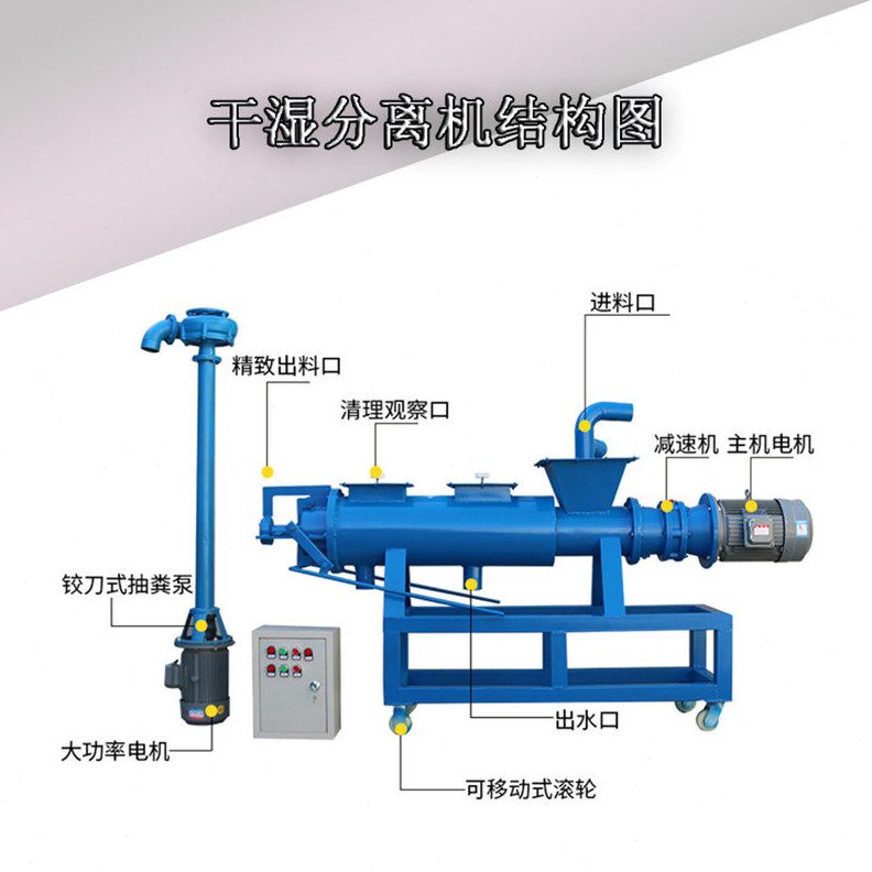 出售粪便干湿分离机养殖场用鸡鸭鹅粪便固液脱水机螺旋挤压分离机