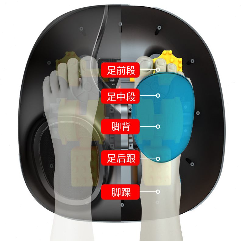 直销足疗机按摩器脚底足疗仪跨境家用理疗滚轮足疗器气囊足底包裹