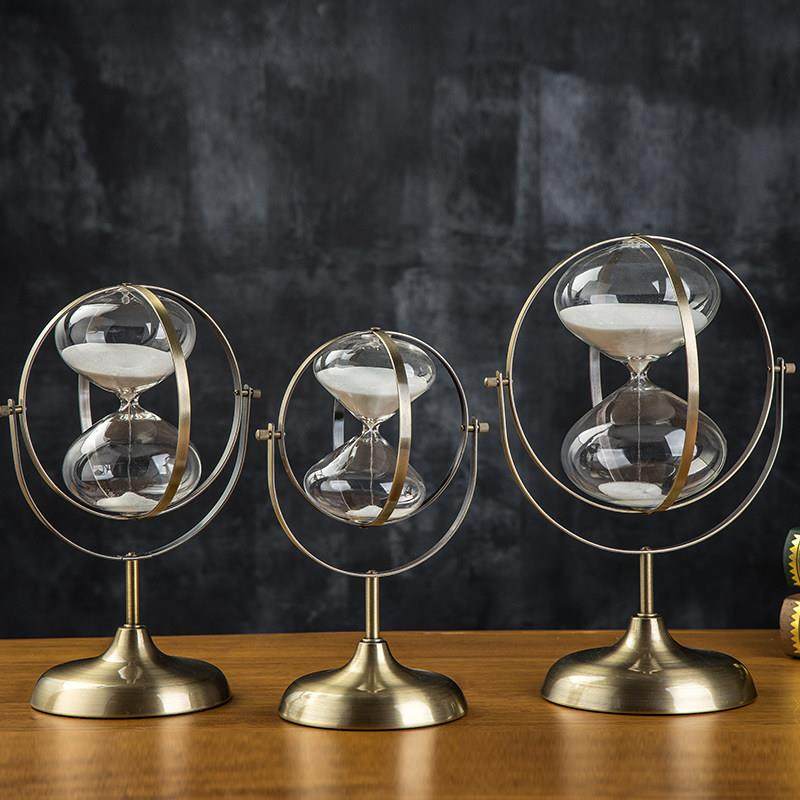 地球仪时间沙漏计时器摆件创意个性生日礼物客厅办公桌家居装饰品,家居饰品,装饰摆件,淘宝优惠券,粉丝福利购,淘宝优惠卷