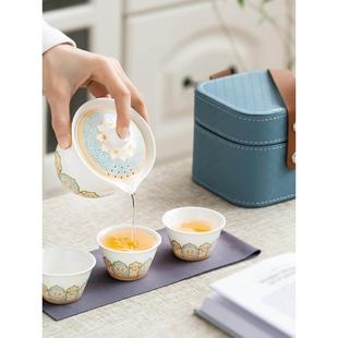 旅行茶具套装便携式茶具包功夫茶具快客杯露营户外高端定制礼品