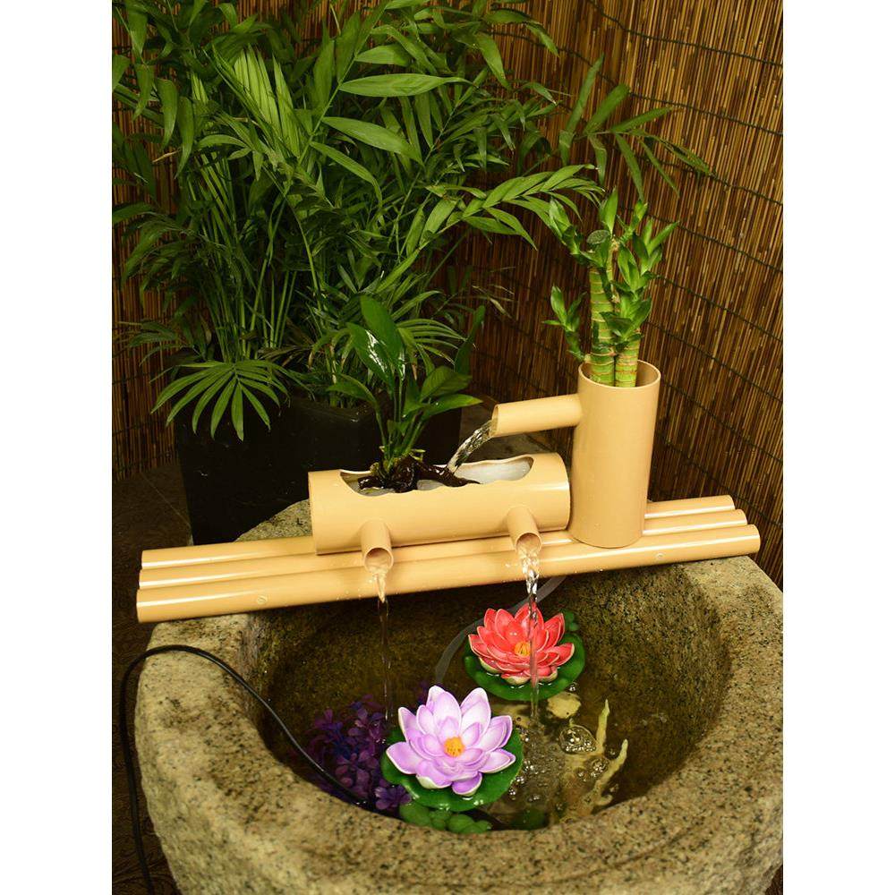 PVC流水摆件养鱼缸水循环水缸客厅竹子装饰造景圆缸过滤器流水器,家居饰品,流水摆件,淘宝优惠券,粉丝福利购,淘宝优惠卷