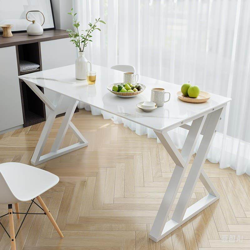 岩板餐桌白色定制小户型2025新款家用方形简约现代出租房用长桌子,住宅家具,岩板餐桌,淘宝优惠券,粉丝福利购,淘宝优惠卷