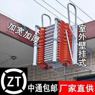 阁楼伸缩楼梯家用室内外加厚铝合金壁挂收缩升降隐形消防专用梯子