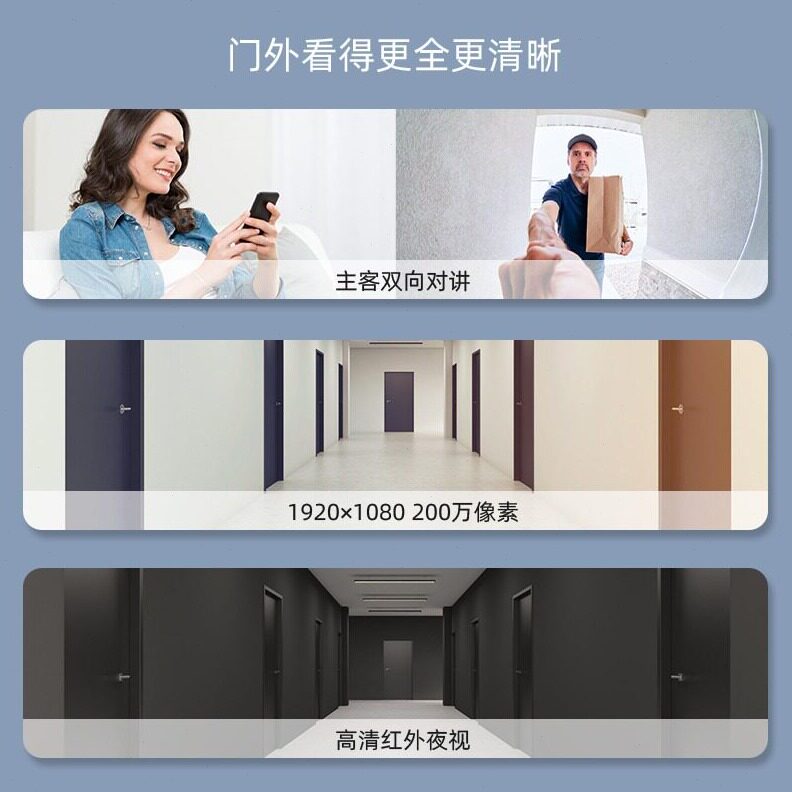 直销可视门铃家用别墅有线清视频监控智能楼宇对讲电子门禁系统