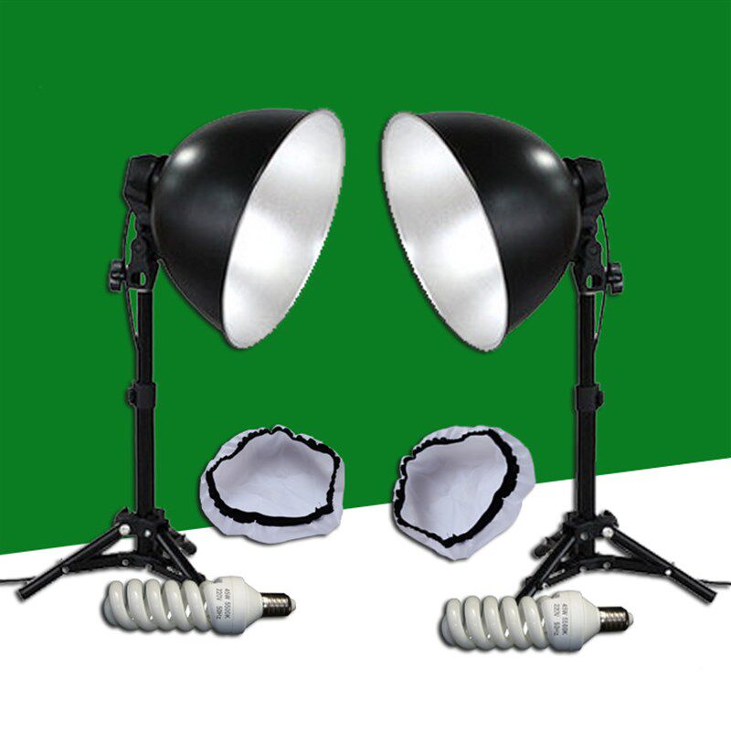 小型摄影灯补光灯j5500k小商品拍摄用灯 广口灯具送一对45W灯泡