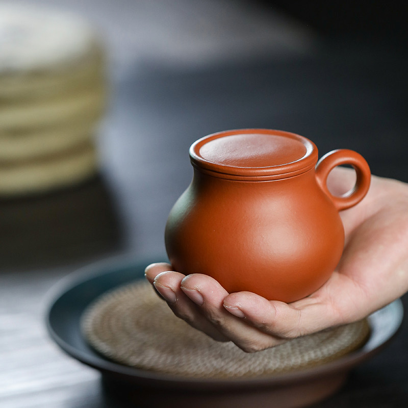 紫砂杯小容量小茶杯红泥茶具三件套带内胆茶水分离办公泡茶小号女,餐饮具,茶杯,淘宝优惠券,粉丝福利购,淘宝优惠卷