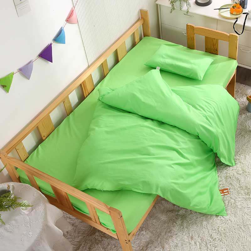 杭州纯绿色幼儿园被子三件套全棉床品宝宝儿童午睡入园专用被褥六,婴童用品,婴童床品套件,淘宝优惠券,粉丝福利购,淘宝优惠卷
