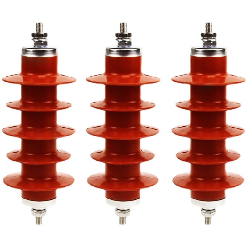 10KV户外氧化锌避雷器HY5WS-17/50高压复合绝缘防雷器配电型三只