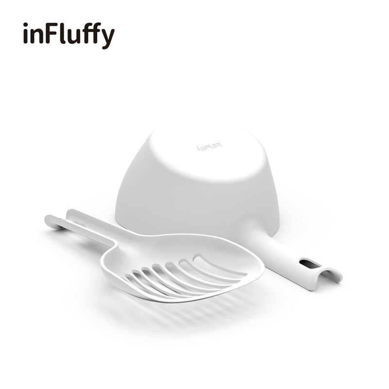 inFluffgy茸里-猫砂铲子套装豆腐砂铲长柄结实多功能一体式猫屎铲