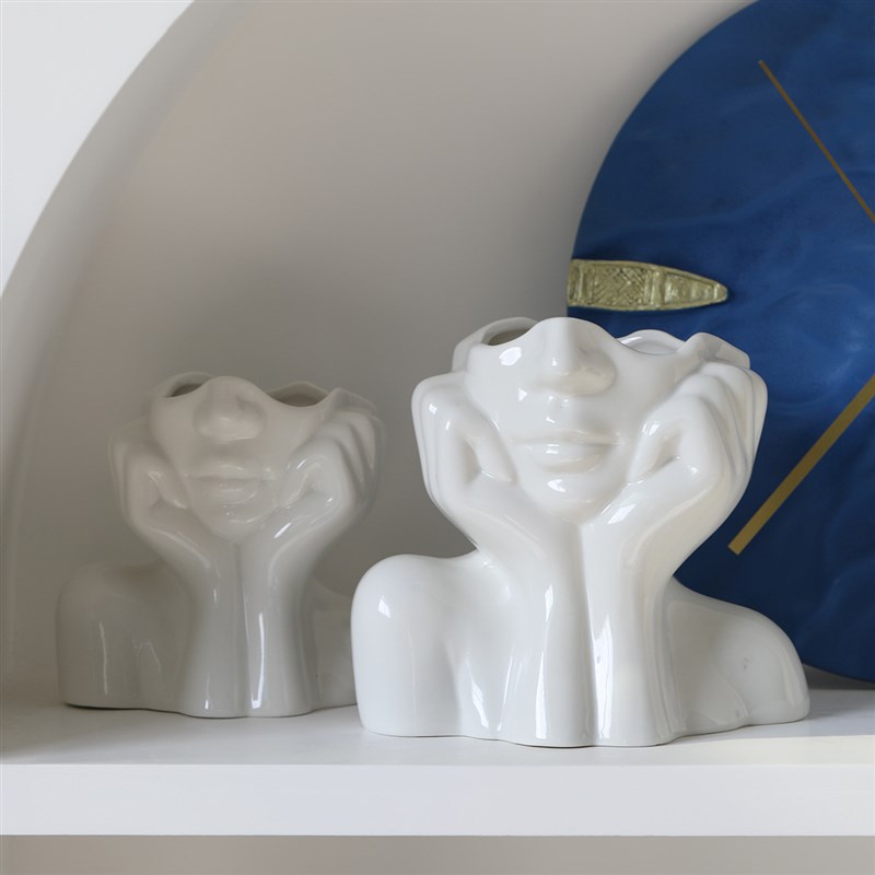 外贸创意人体f可爱花瓶摆件客厅插花北欧ins风网红轻奢高档文艺