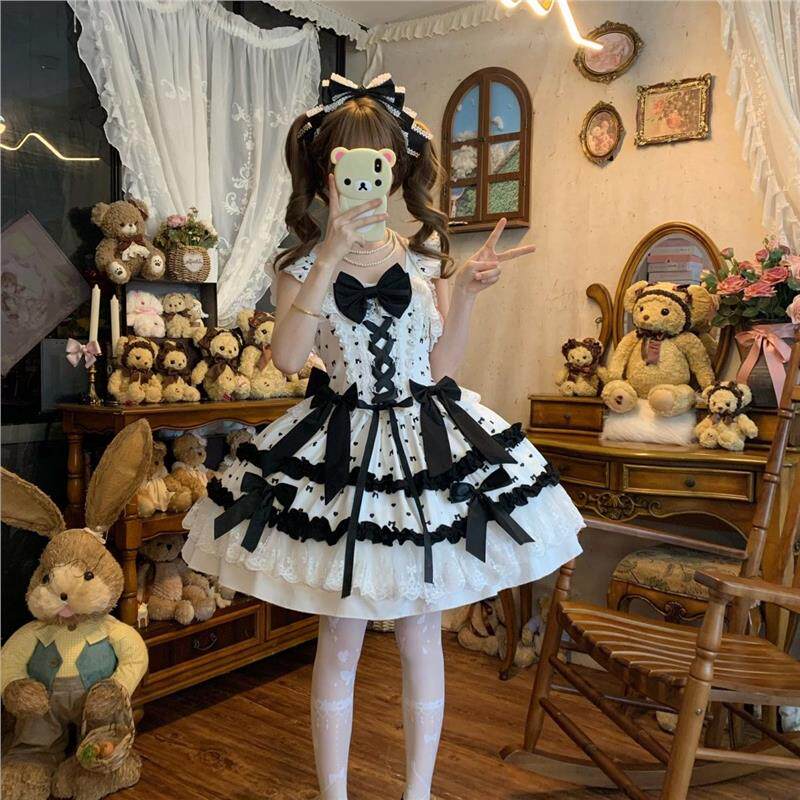 可可糖现货Lolita原创洋装显瘦优雅jsk吊带洛丽塔连衣裙日常