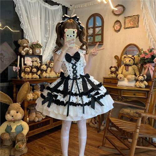 可可糖现货Lolita原创洋装显瘦优雅jsk吊带洛丽塔连衣裙日常