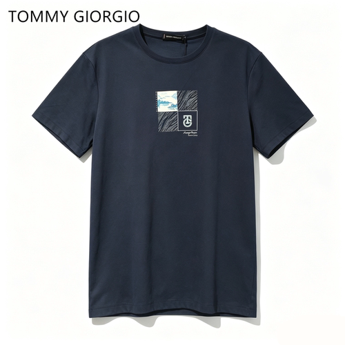 【TommyGiorgio】圆领棉短袖T恤字母K菌8331