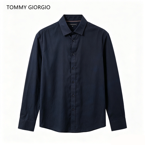 【TommyGiorgio】 男式长袖莱赛尔亚麻衬衫1410