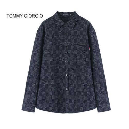 【Tommy Giorgio牛仔衬衫外套】棋盘格系列1431
