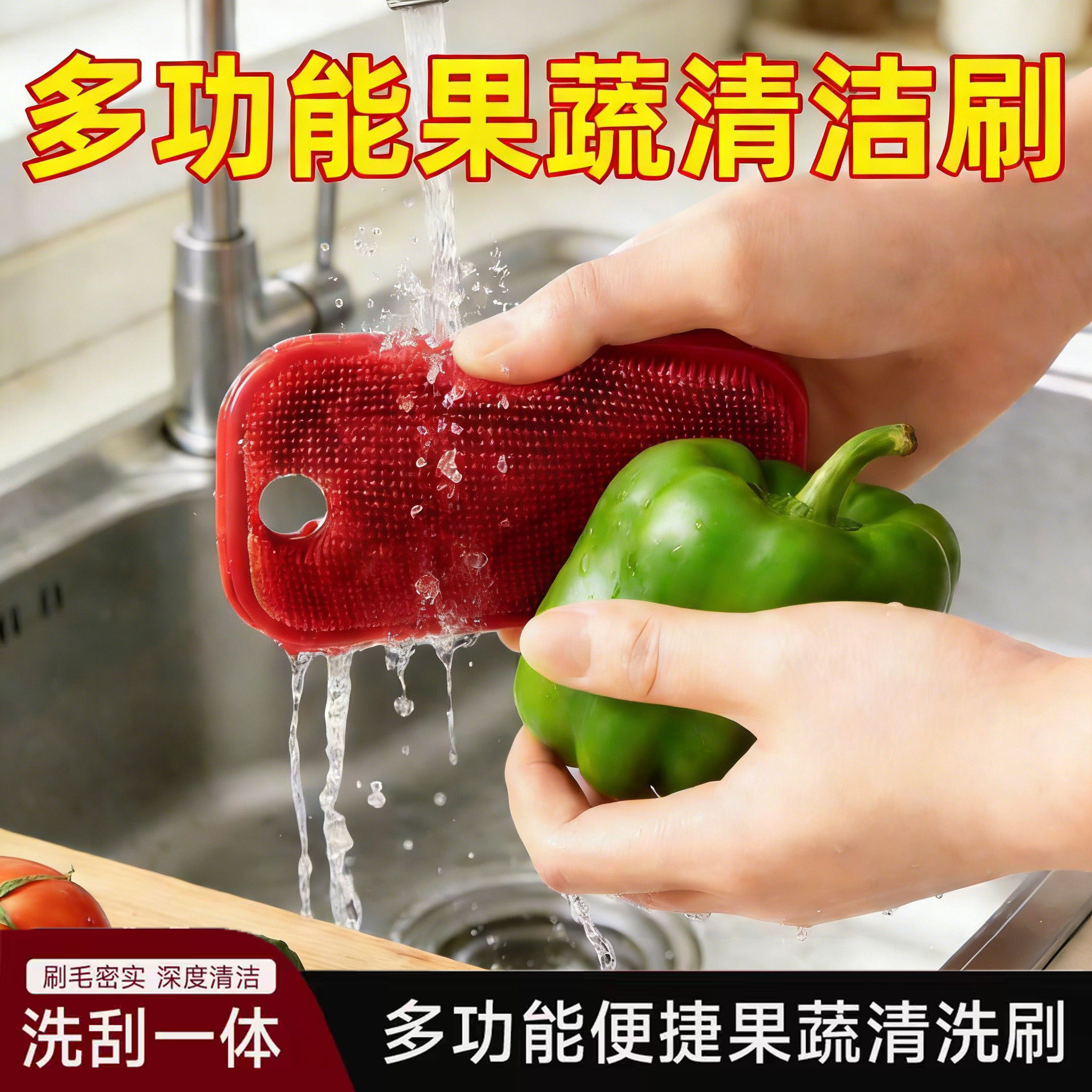 多功能果蔬清洁刷洗土豆蔬菜水果神器可弯曲清洗锅具砧板厨房用刷