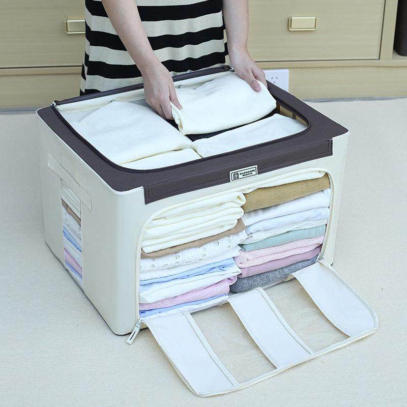 家用牛津布收纳箱钢架折叠百纳箱衣服被子整理箱衣柜储物箱超大号,收纳整理,收纳箱,淘宝优惠券,粉丝福利购,淘宝优惠卷