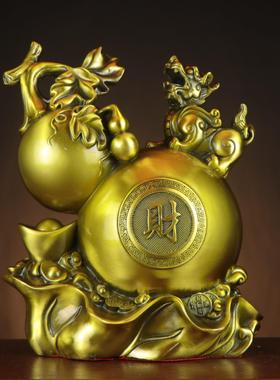 黄铜福禄兽 黄铜葫芦 葫芦貔貅 家居店铺铜摆件 福禄寿 财字貔貅