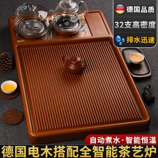 全自动一体茶台简约茶托盘 电木茶盘德国家用大号茶海功夫茶具套装