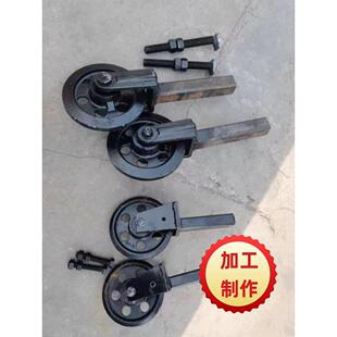 履带运输车底盘配件橡胶履带小挖机爬山虎车行走驱动齿承重涨紧轮