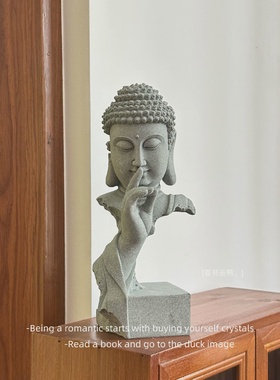 嘘不要说话释迦牟尼佛像创意摆件家居好物艺术装饰礼物