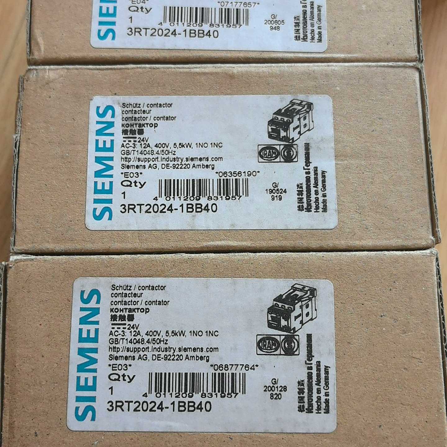 3RT2024-1BB40接触器 的联询价