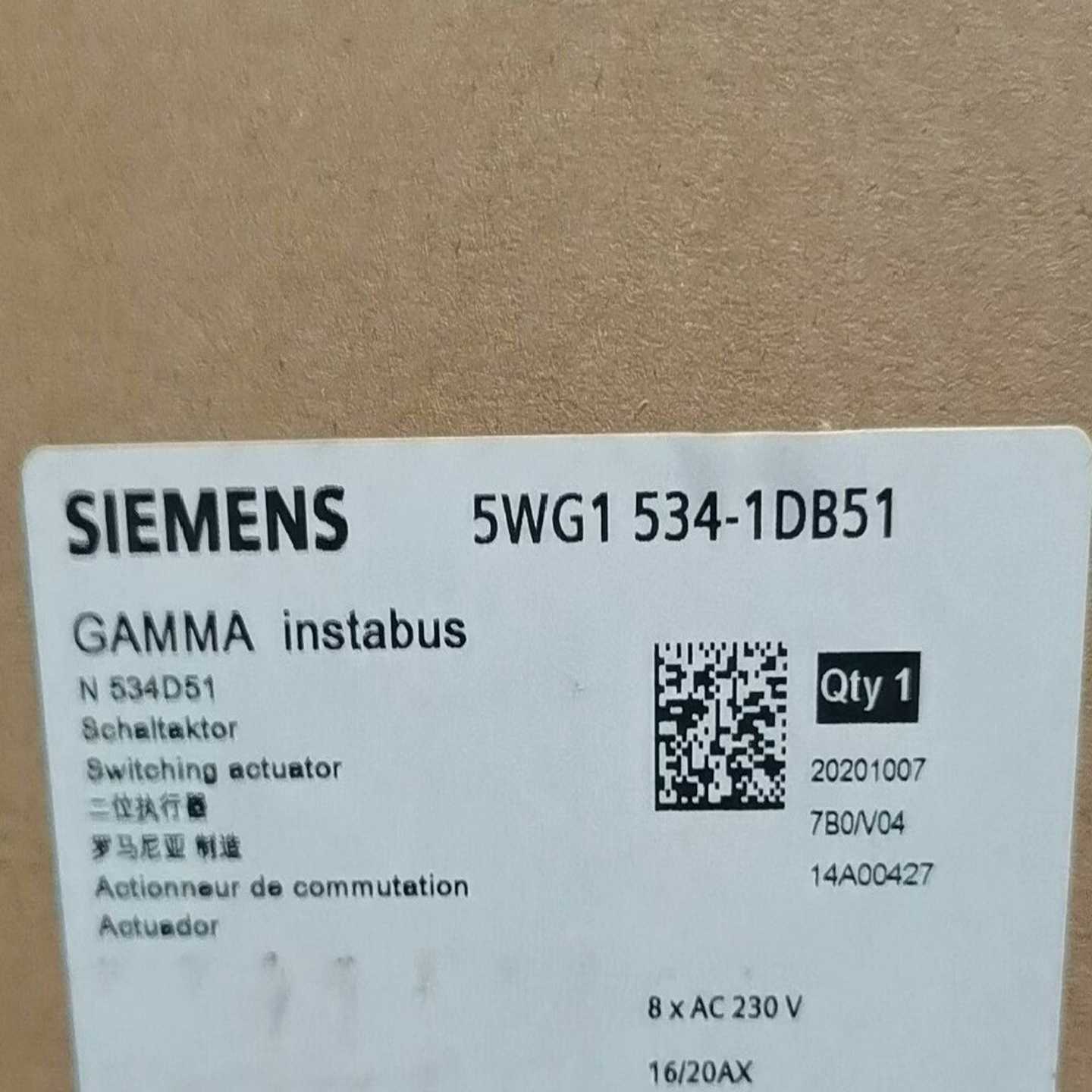 全新原装正品5WG1534-1DB51西门子通用调光执行器模--议价商品