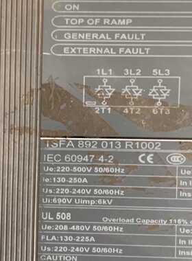 【议价】Abb软启动好的1SFA892013R1002PSS