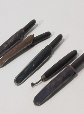 Lotof5:VintageEOMullerDeburringHandTools,WoodHandl