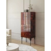 轻奢餐边柜高柜现代简约客厅柜子茶水柜靠墙边柜亚克力酒柜子