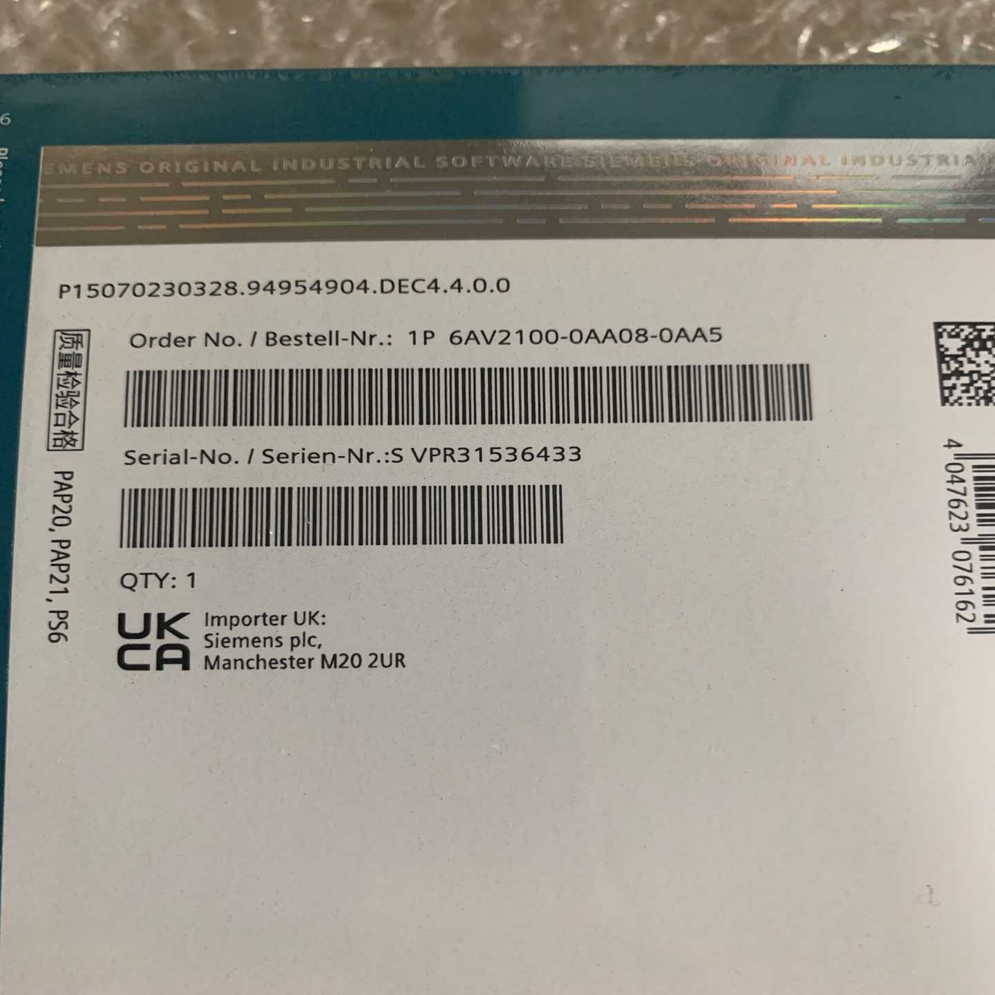 6AV2100-0AA08-0AA5，未拆封询价