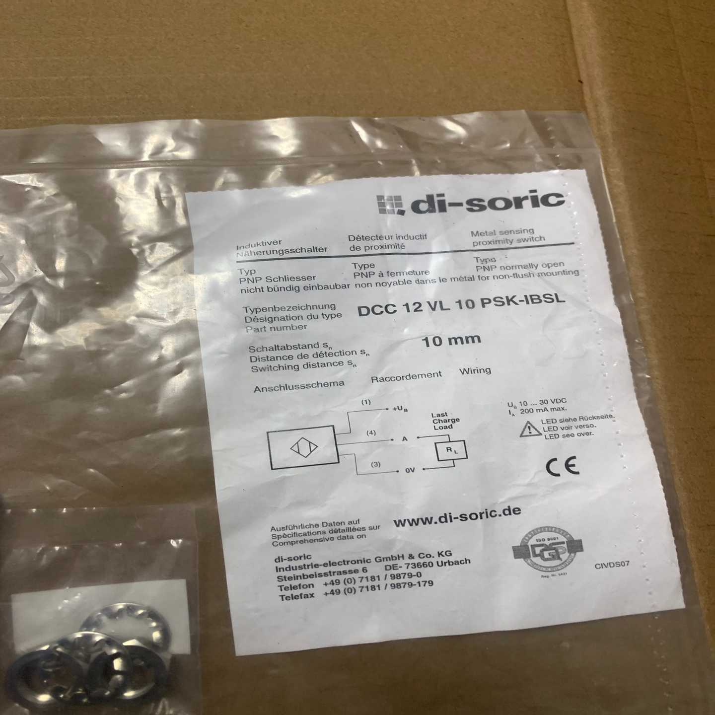 （议价）di-soric.DCC12VL10PSK-IB