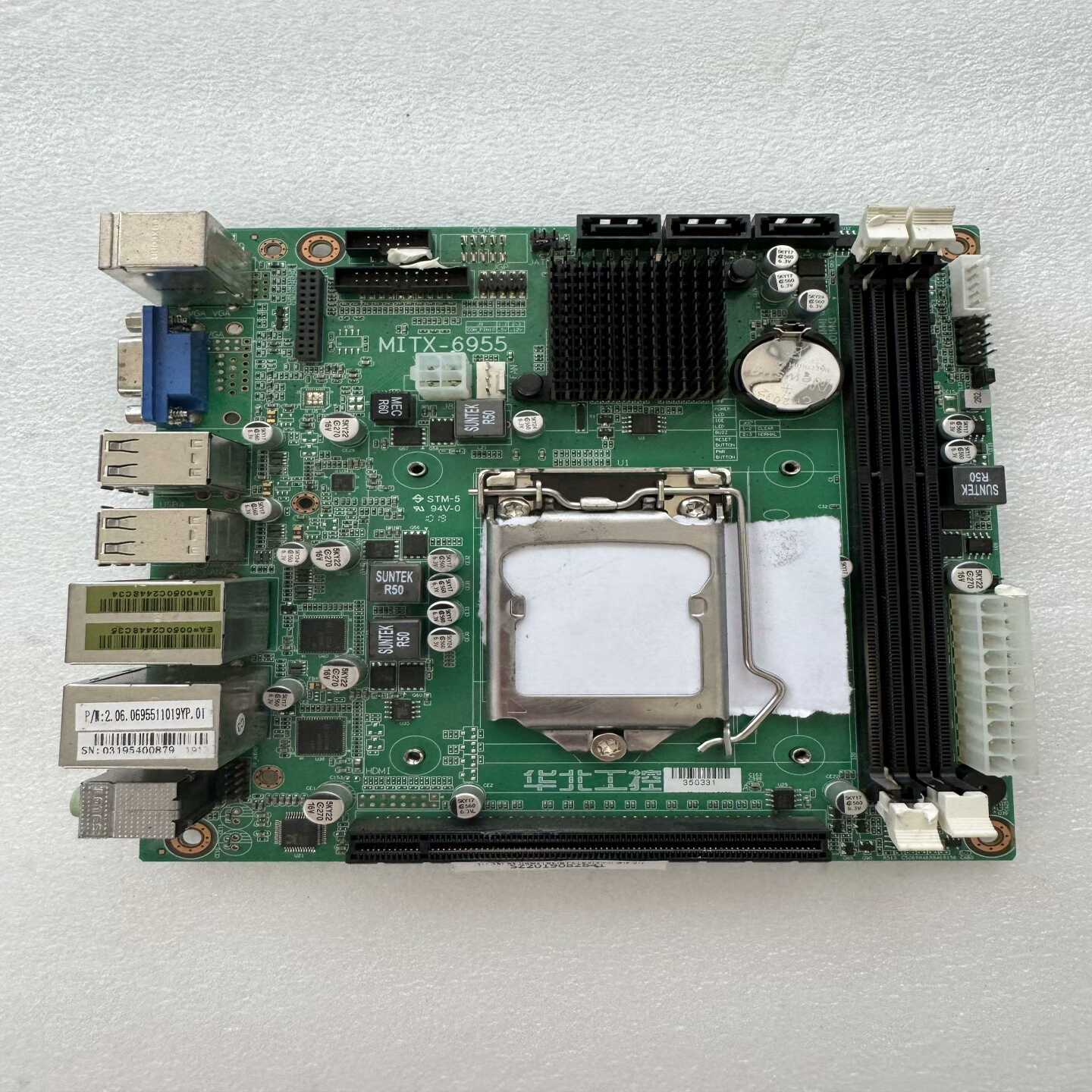 华北工控MITX-6955双网口主板支持4代CPU询价