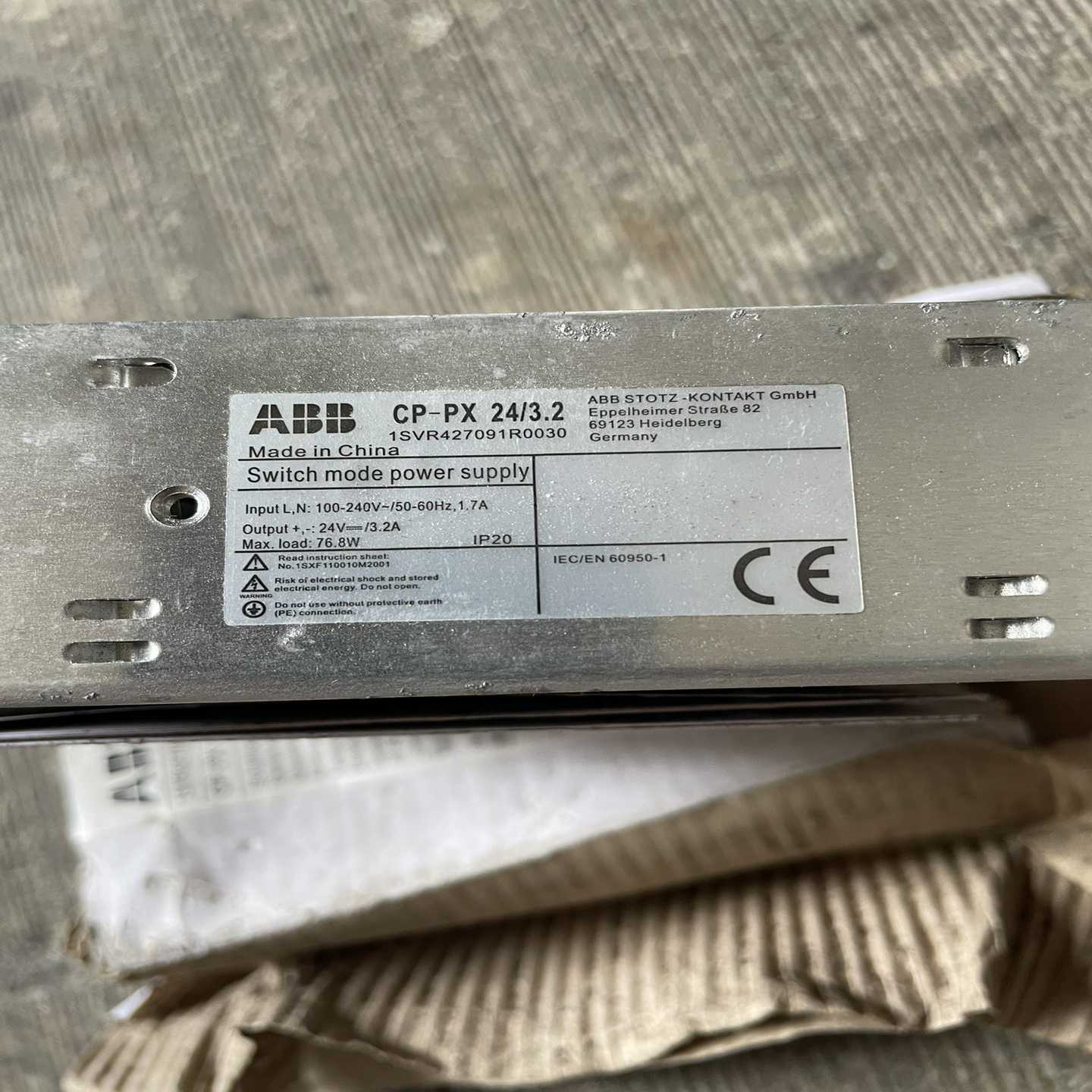 ABB开关电源CP-PX24/3.2，输入电压100-24
