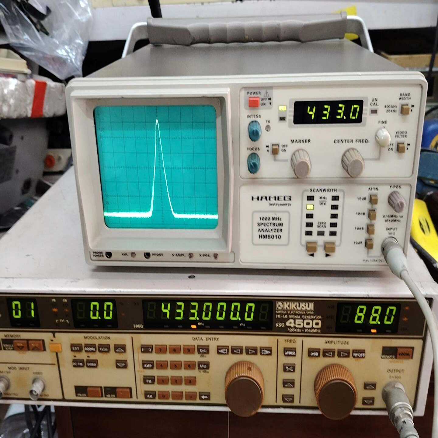 德国惠美HM5010频谱分析仪，0.5-1050MHZ，功能--议价商品