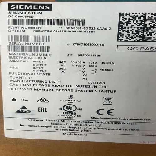 询价6RA8031-6DS22-0AA0-Z