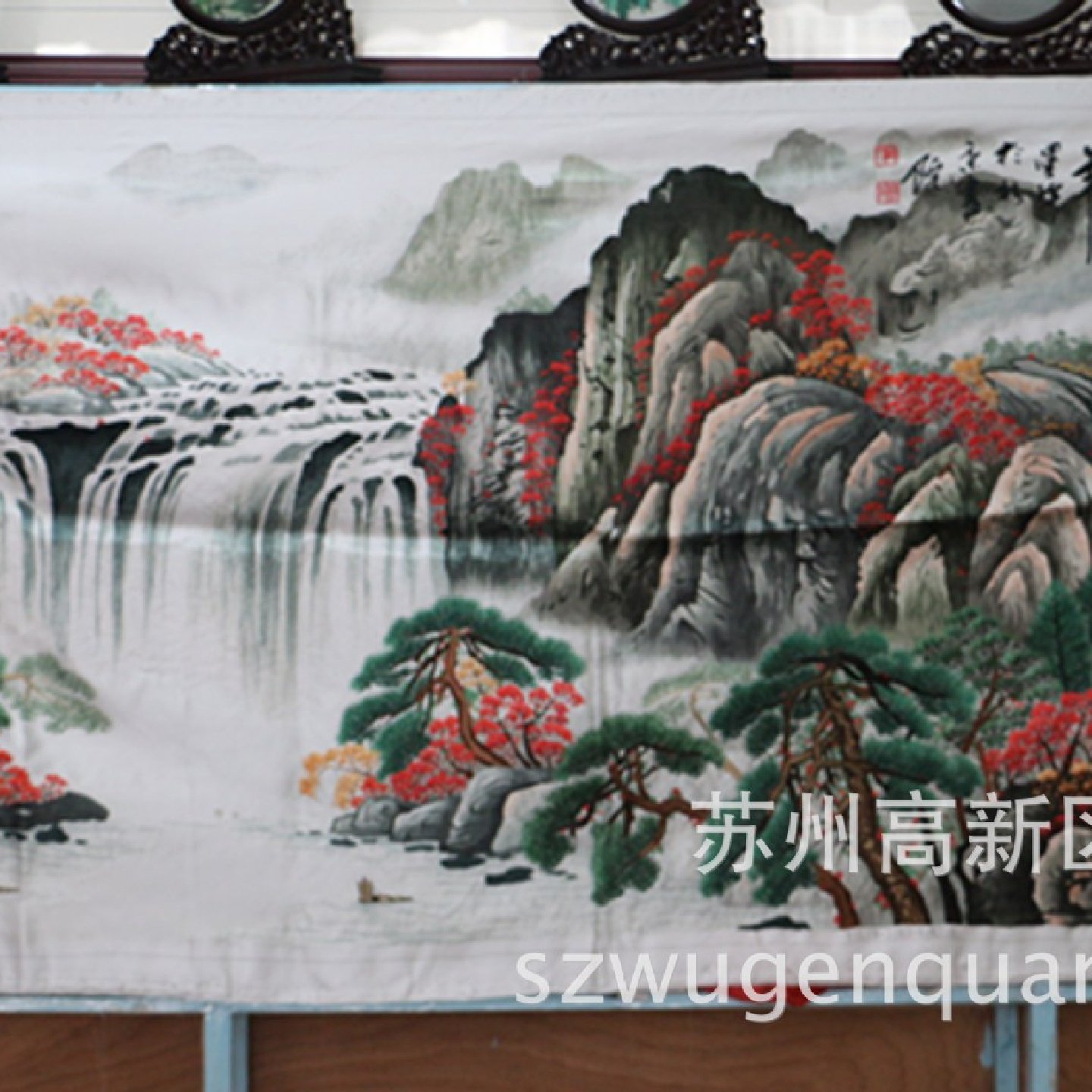 苏绣工艺品客厅会议室装饰画新款手工刺绣山水风景绣片,纺织面料/辅料/配套,纺织机械配件,淘宝优惠券,粉丝福利购,淘宝优惠卷