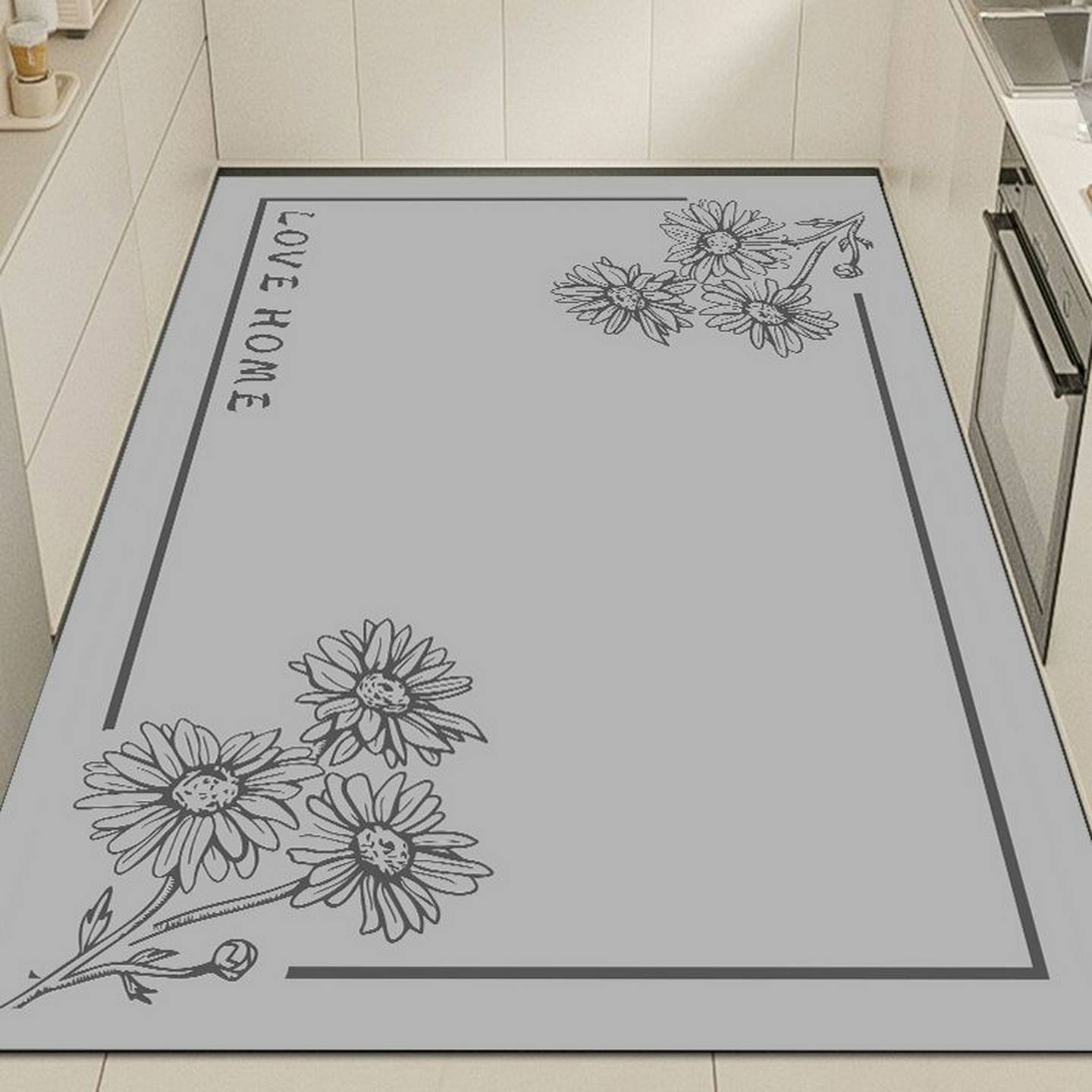 硅藻泥满铺厨房地垫防油防滑吸水可擦耐脏速干浴室卫生间脚垫定制