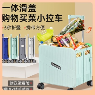 家用斜拉爬梯轮买菜小拉车便携折叠购物车露营小推车手