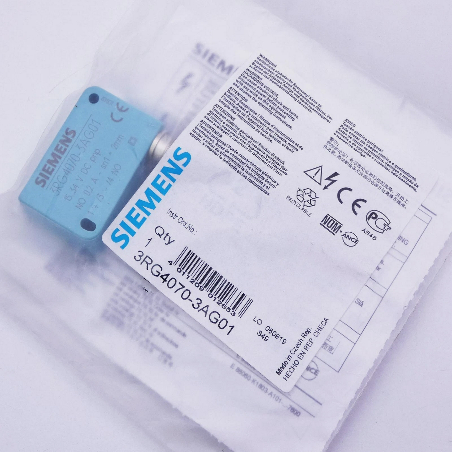 SiemensBERO?3RG4070-3AG01InduktiverN?herungsschalter-un